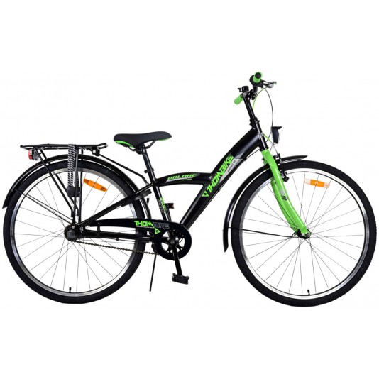 Volare Thombike Jongensfiets 26 inch Zwart Groen 3 versnellingen