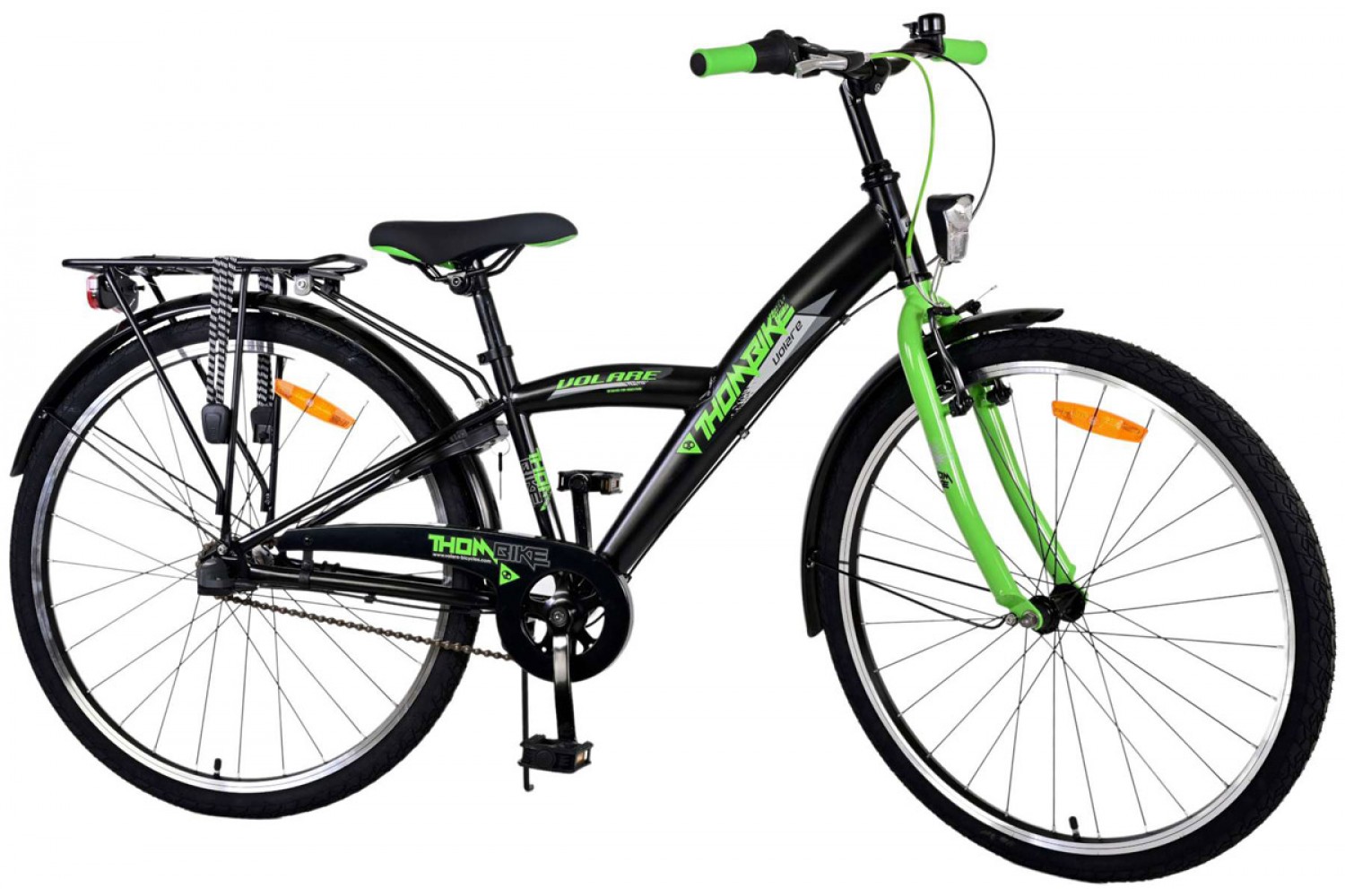 Volare Thombike 3V Jongensfiets 26 inch Zwart Groen