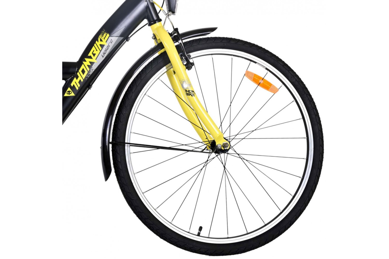 Volare Thombike 3V Jongensfiets 26 inch Zwart Geel