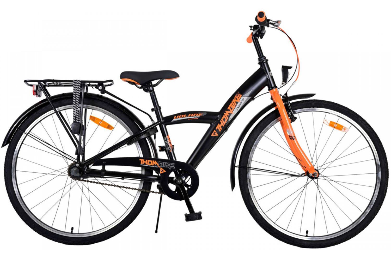 Volare Thombike 3V Jongensfiets 26 inch Zwart Oranje