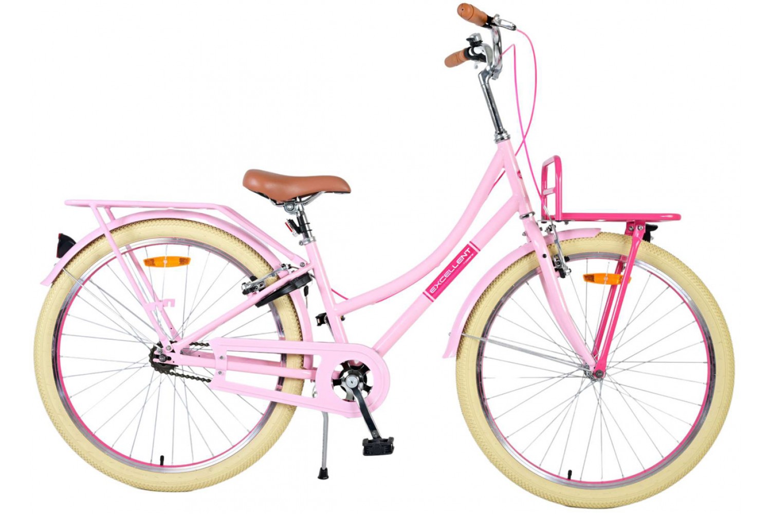 Volare Excellent Meisjesfiets 26 inch Roze | 2 handremmen