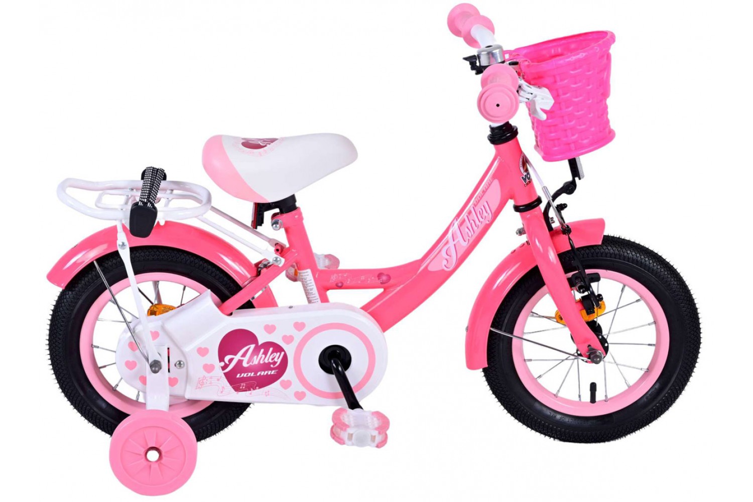 Volare Ashley Kinderfiets 12 inch Meisjes Rood/Roze