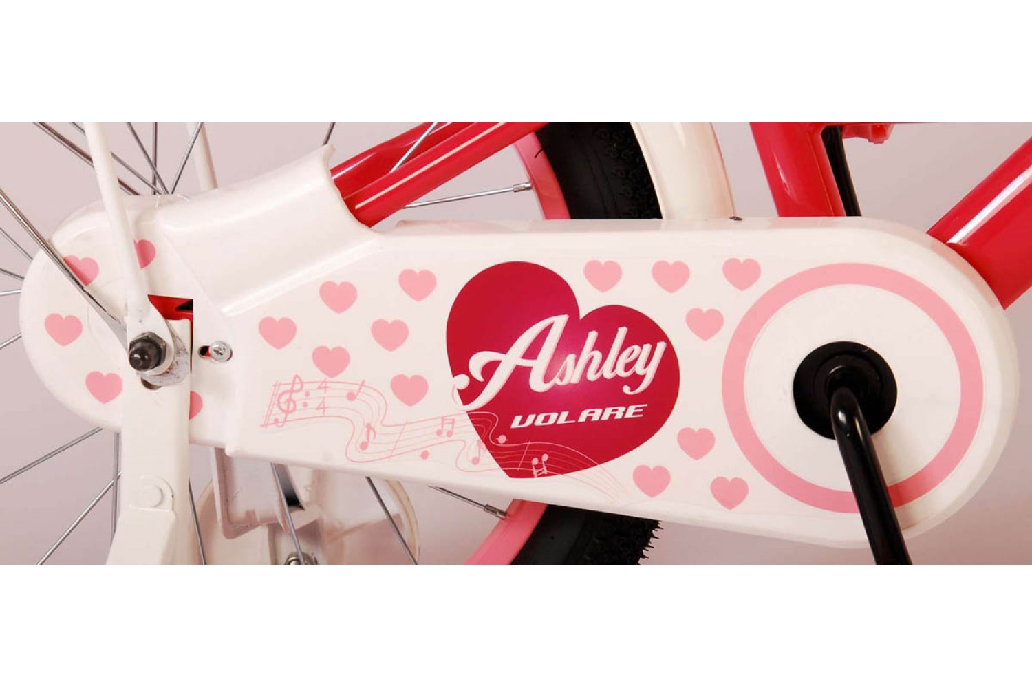 Volare Ashley Kinderfiets 18 inch Meisjes Roze/Rood