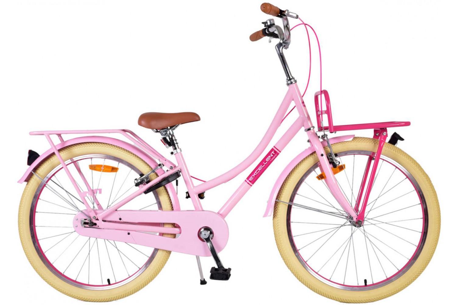 Volare Excellent Meisjesfiets 24 inch Roze | 2 handremmen