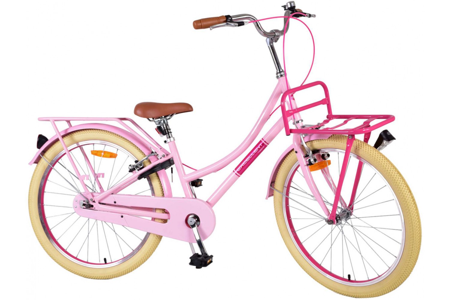 Volare Excellent Meisjesfiets 24 inch Roze | 2 handremmen