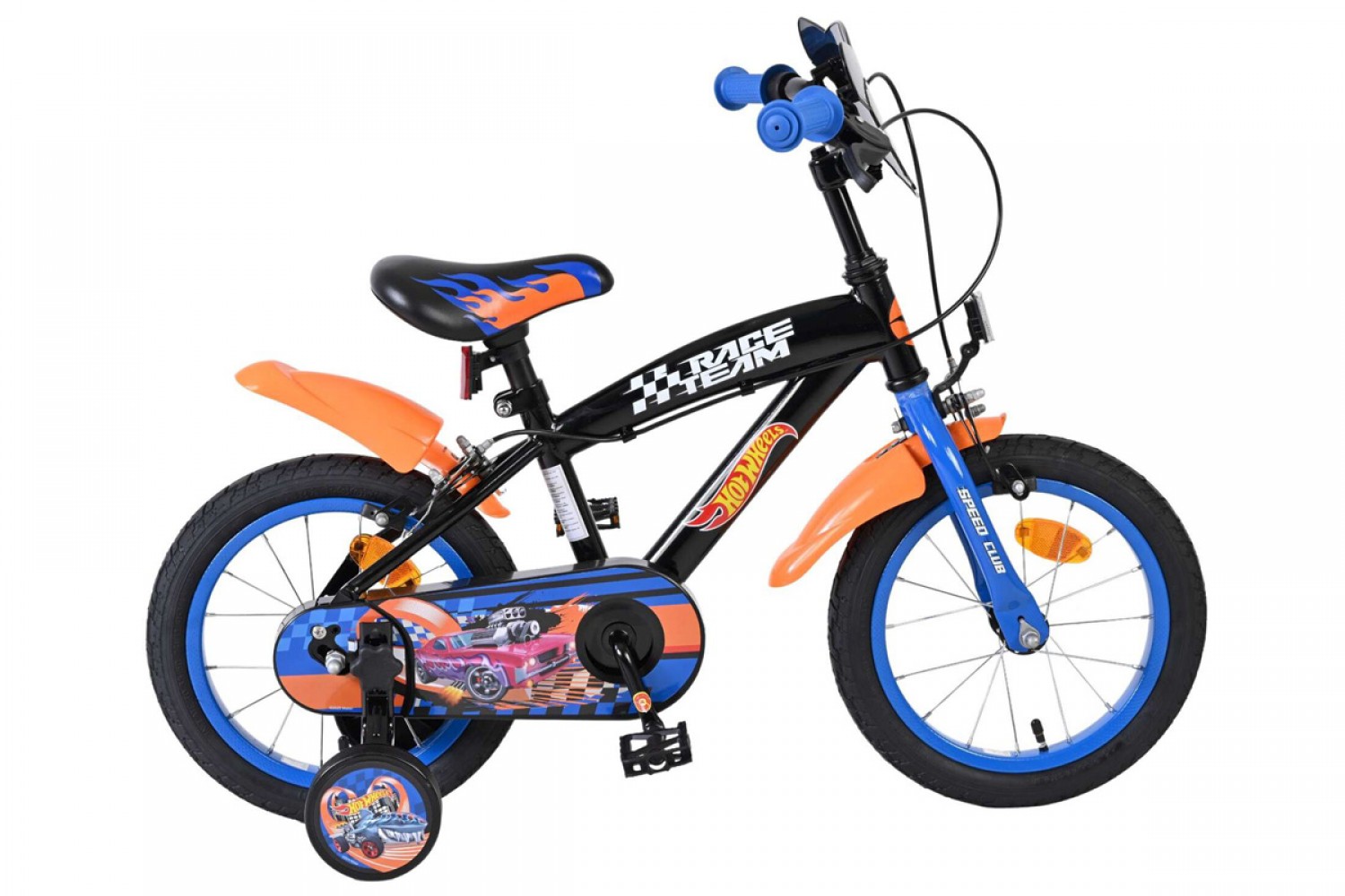 Hot Wheels Kinderfiets Jongens 14 inch Zwart | Twee Handremmen