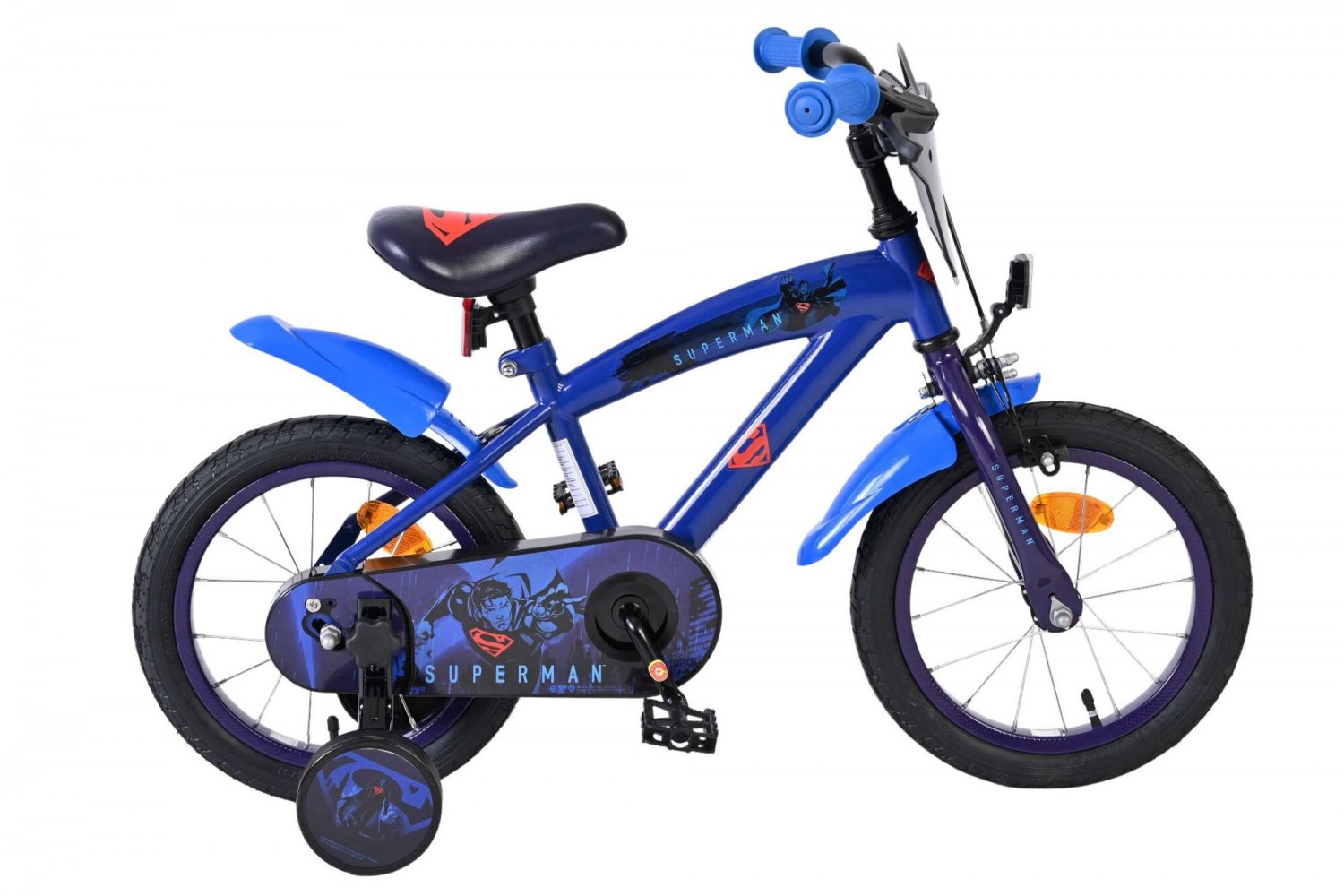 Superman Kinderfiets Jongens 14 inch Blauw Superman Kinderfiets Jongens 14 inch Blauw