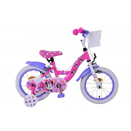 Disney Minnie Kinderfiets Meisjes 14 inch Roze | 2 handremmen