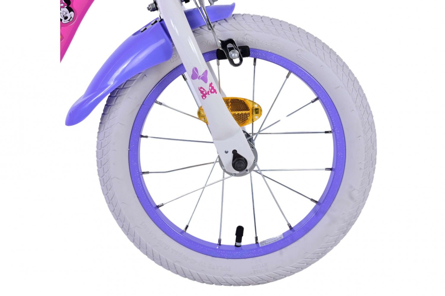 Disney Minnie Kinderfiets Meisjes 14 inch Roze | 2 handremmen Disney Minnie Kinderfiets Meisjes 14 inch Roze | 2 handremmen