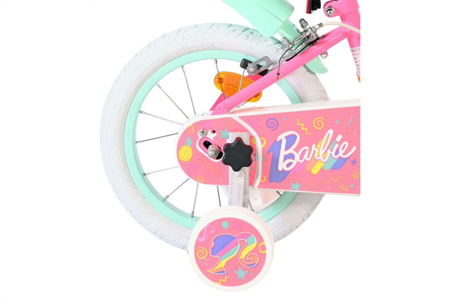 Barbie Kinderfiets Meisjes 14 inch Roze | 2 Handremmen (Geen terugtraprem)