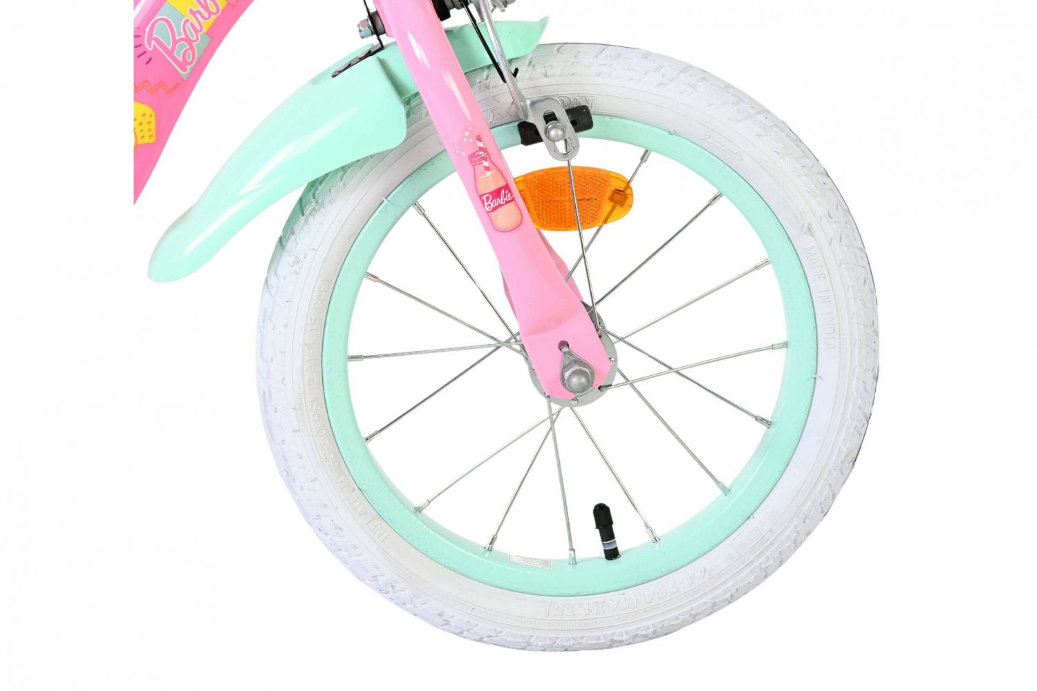 Barbie Kinderfiets Meisjes 14 inch Roze | 2 Handremmen (Geen terugtraprem)