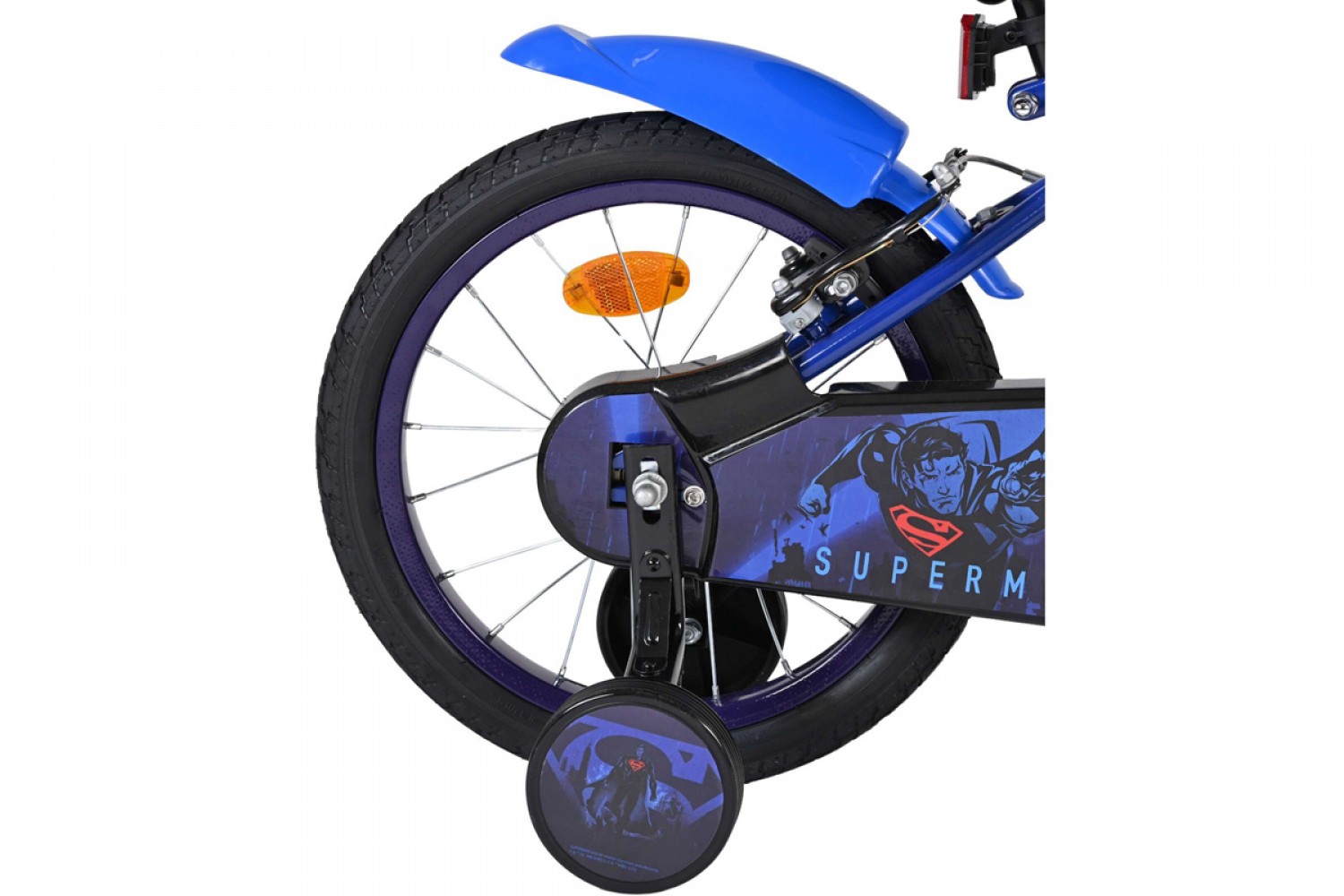 Superman Kinderfiets Jongens 16 inch Blauw | Twee Handremmen