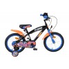 Hot Wheels Kinderfiets Jongens 16 inch Zwart Oranje Blauw | Twee Handremmen