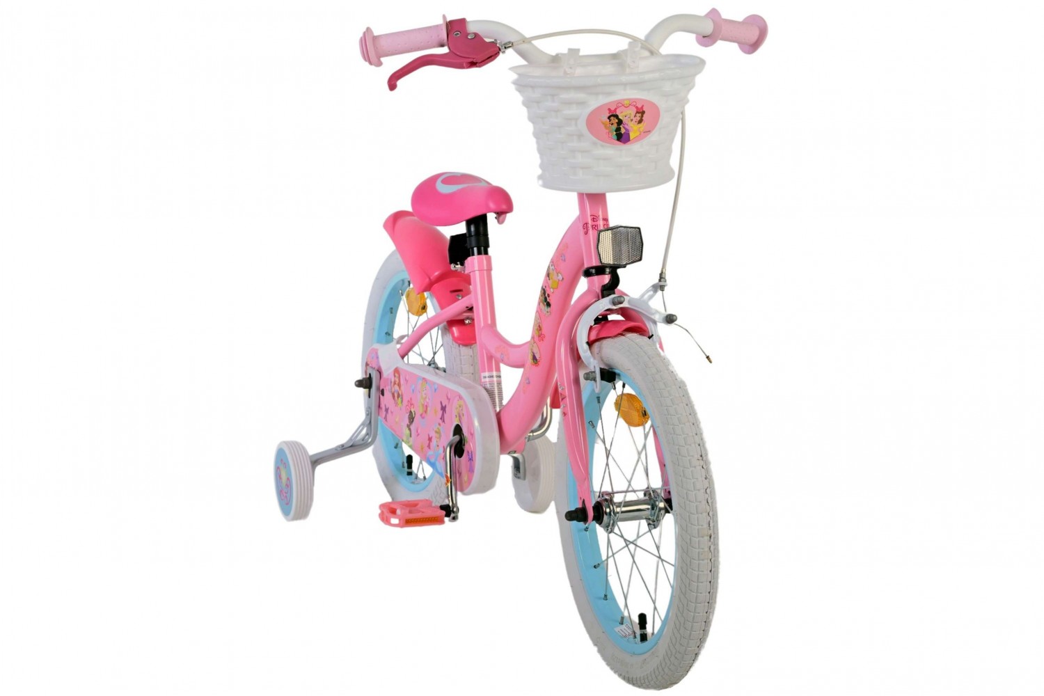 Disney Princess Meisjesfiets 16 inch Roze | 2 handremmen Disney Princess Meisjesfiets 16 inch Roze | 2 handremmen