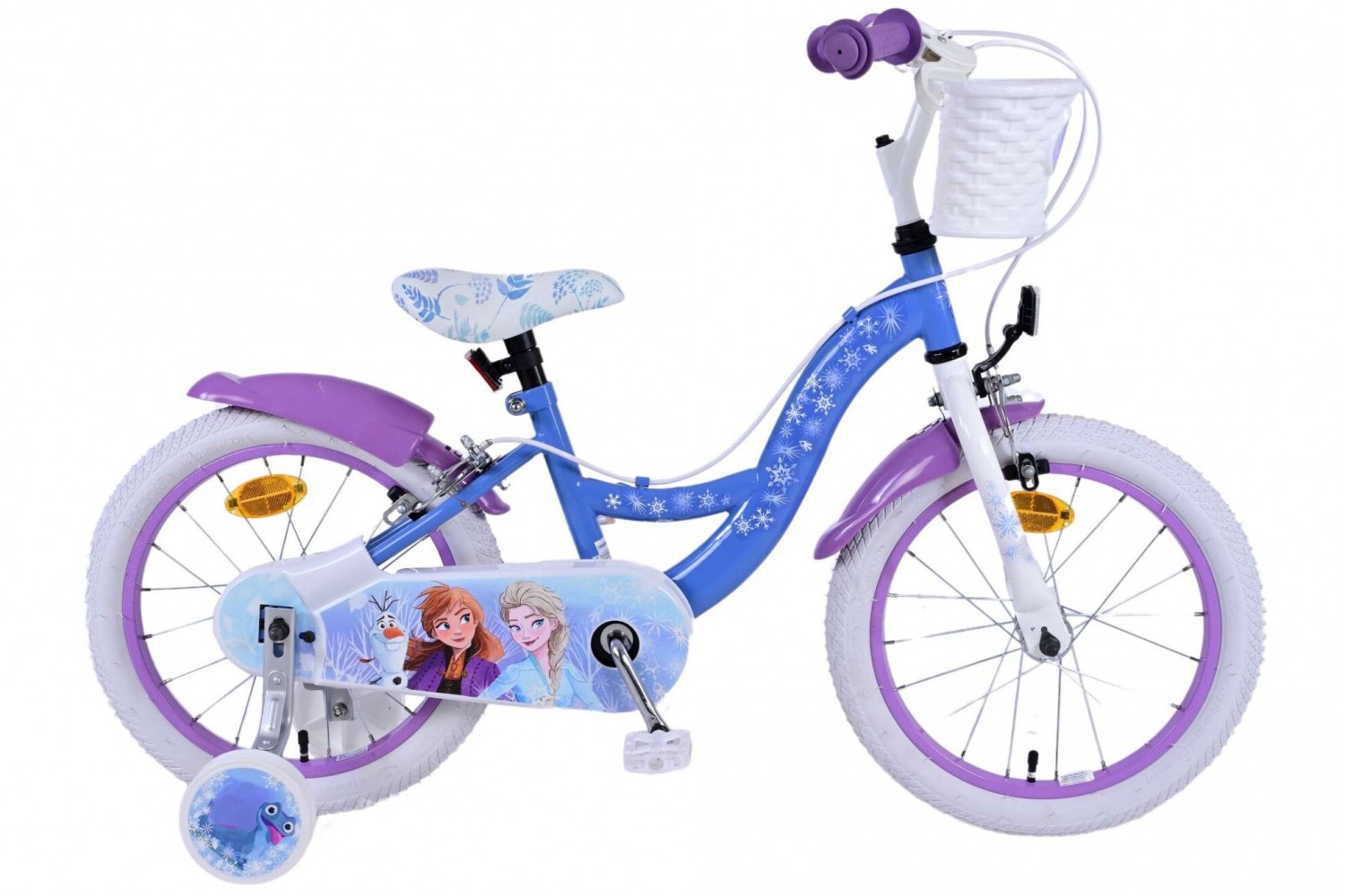 Disney Frozen 2 Kinderfiets Meisjes 16 inch Blauw Paars