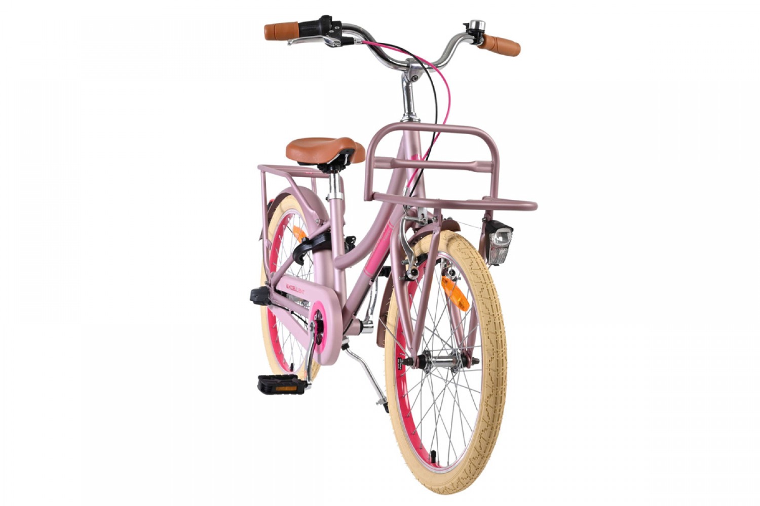 Volare Excellent Kinderfiets Meisjes 20 inch Mat Roze 3 versnellingen