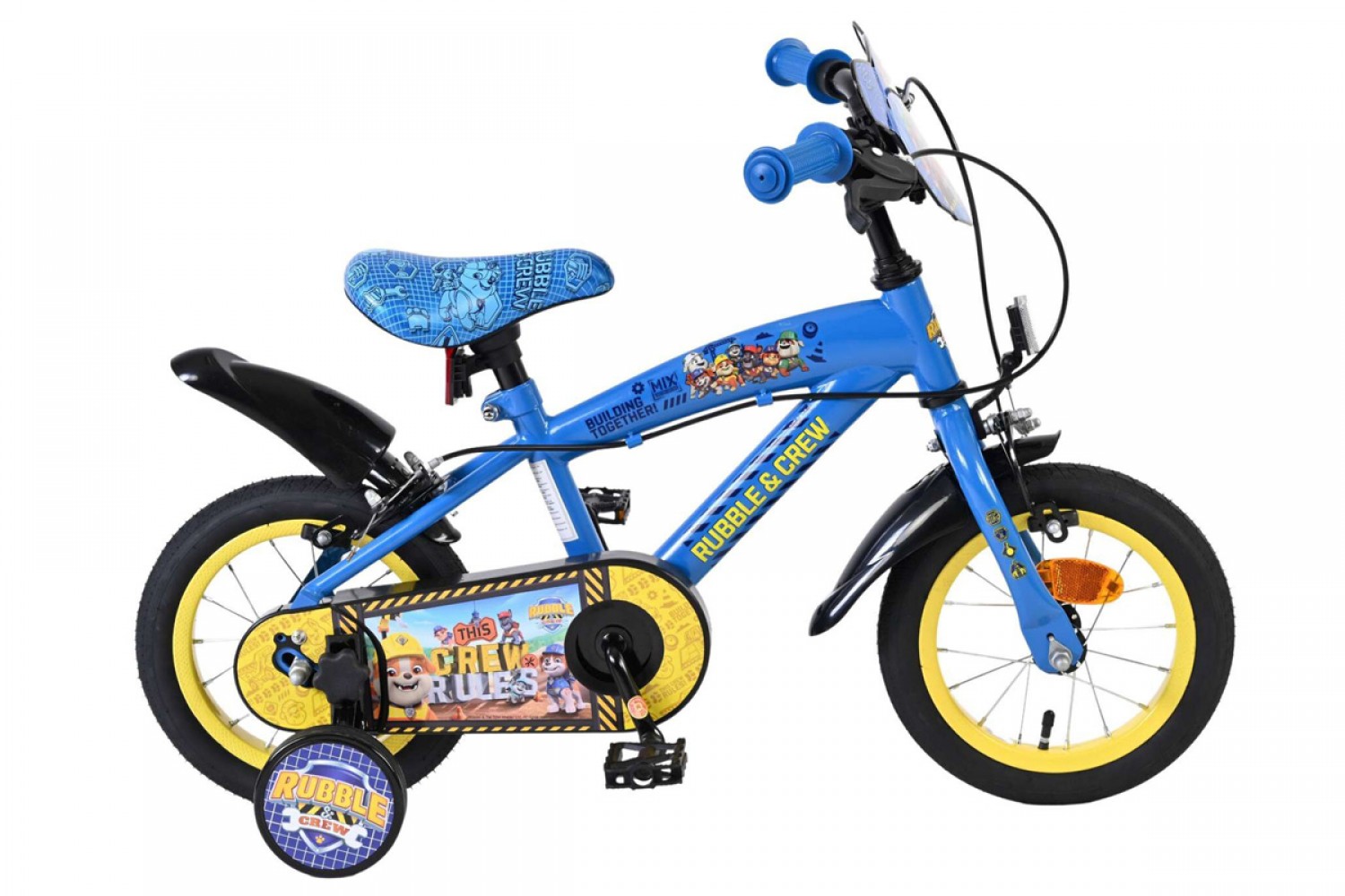 Rubble & Crew Kinderfiets Jongens 12 inch Blauw | Twee Handremmen