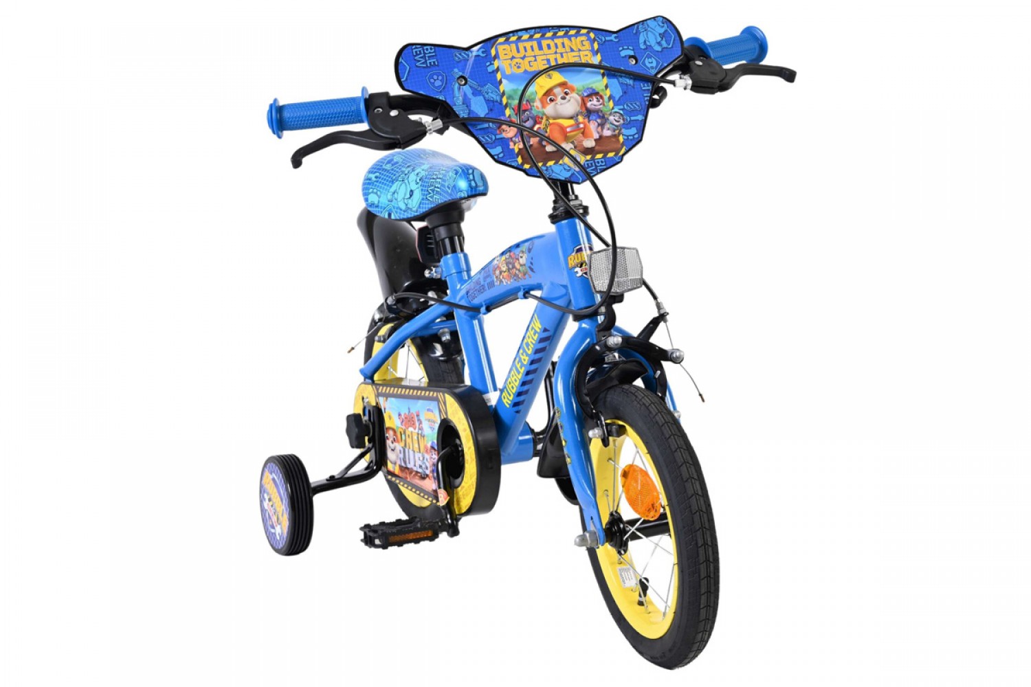 Rubble & Crew Kinderfiets Jongens 12 inch Blauw | Twee Handremmen