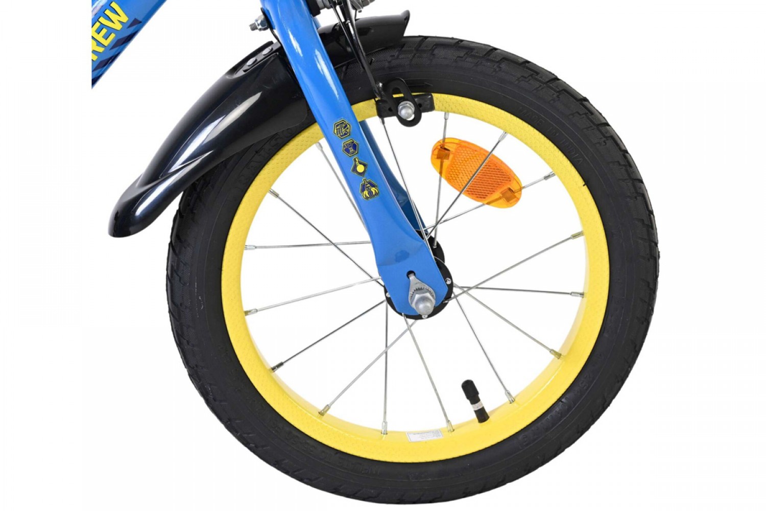 Rubble & Crew Kinderfiets Jongens 14 inch Blauw | Twee Handremmen