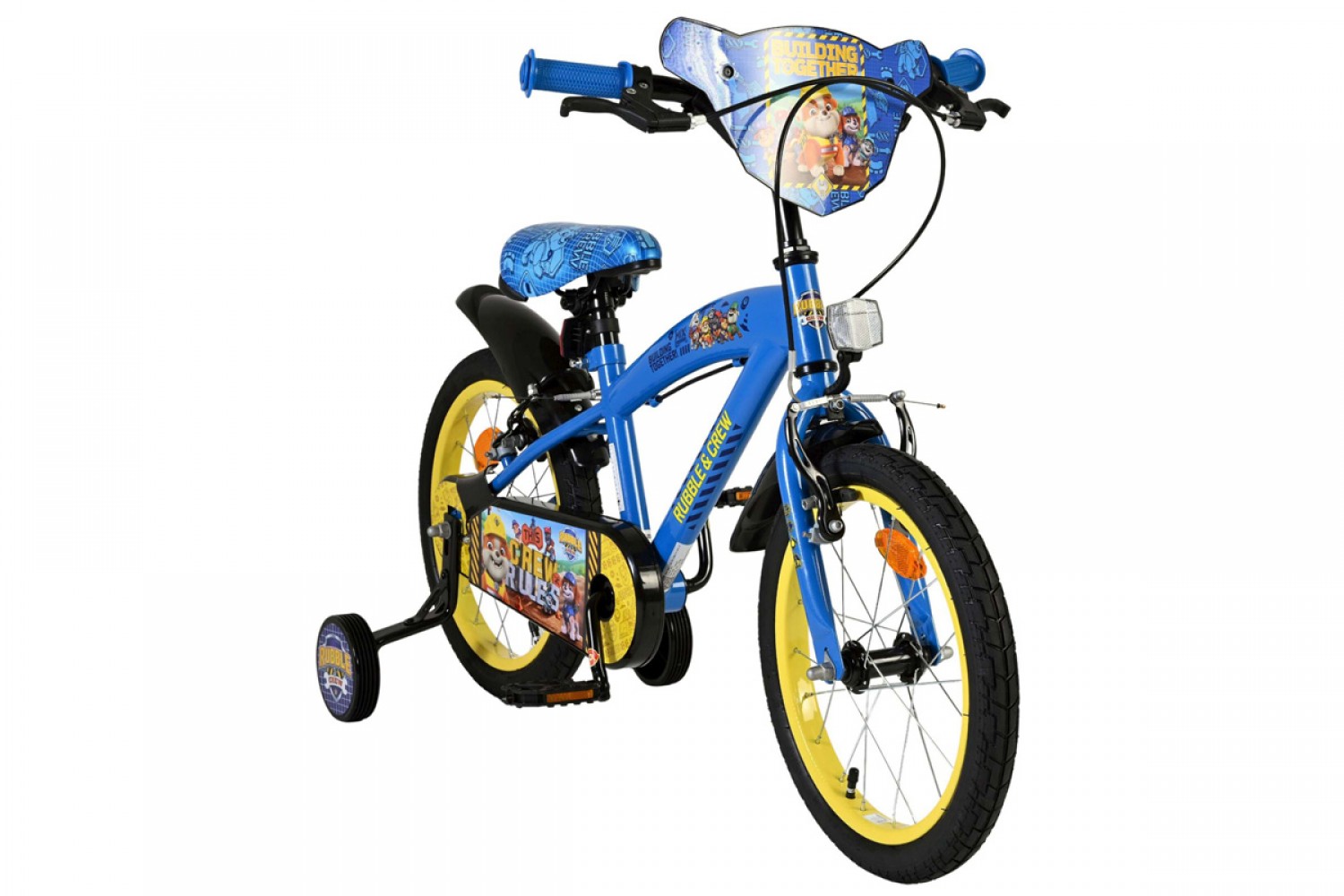 Rubble & Crew Kinderfiets Jongens 16 inch Blauw | Twee Handremmen