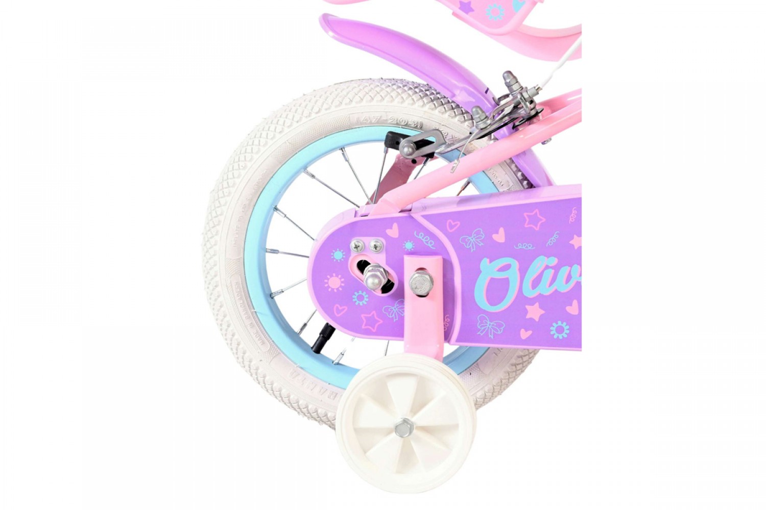 Volare Olivia Kinderfiets Meisjes 12 inch Roze | Twee Handremmen