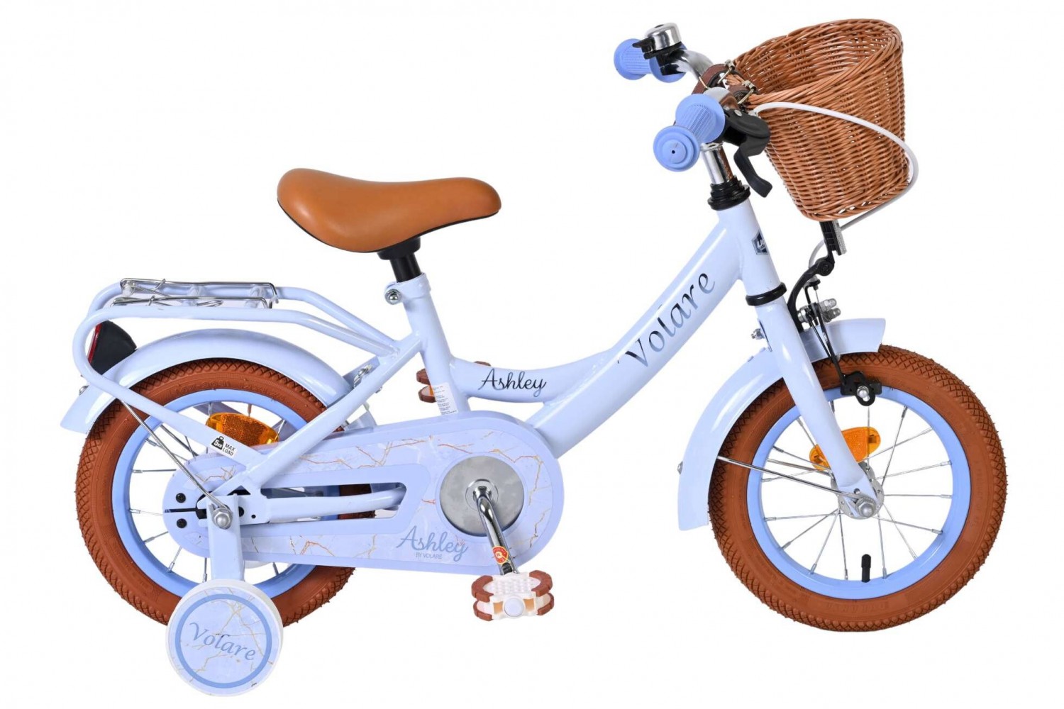 Volare Ashley Kinderfiets Meisjes 12 inch Pastel Blauw Volare Ashley Kinderfiets Meisjes 12 inch Pastel Blauw