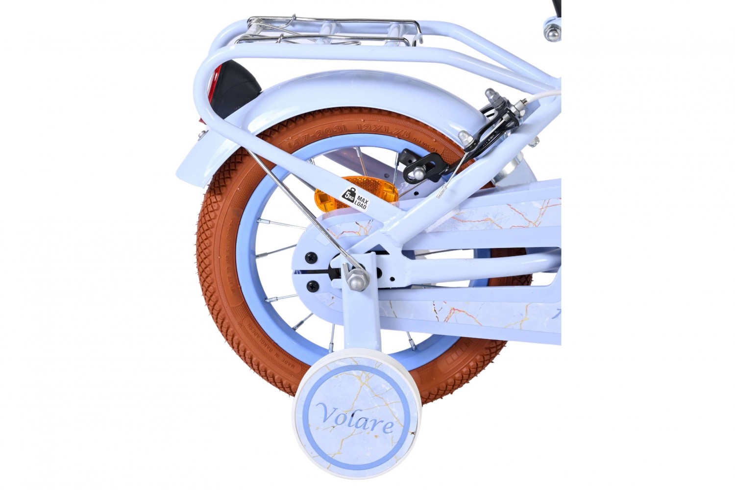 Volare Ashley Kinderfiets Meisjes 12 inch Pastel Blauw | 2 Handremmen (Geen terugtraprem)