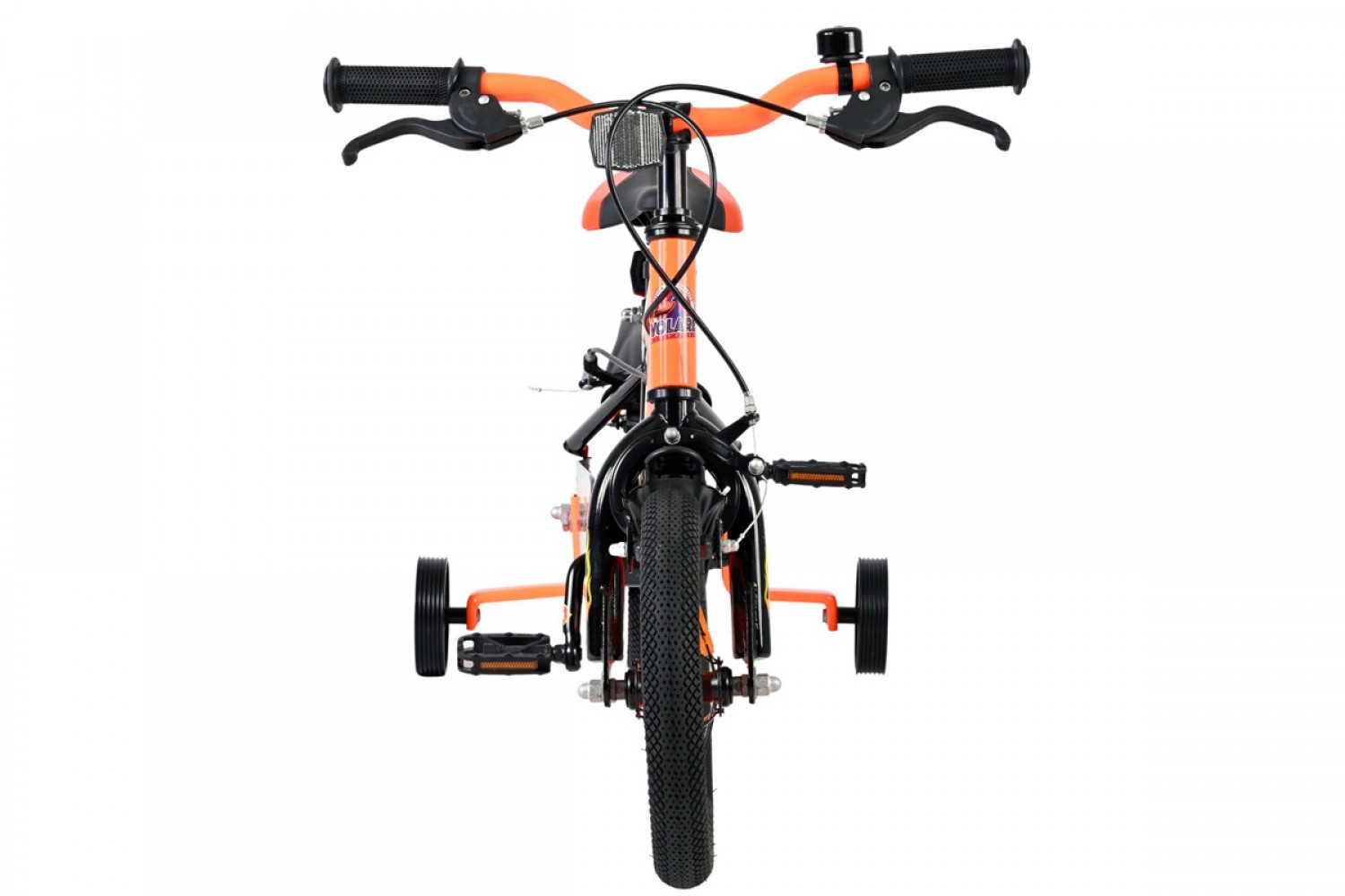 Volare Strike Kinderfiets Jongens 12 inch Zwart Oranje | Twee Handremmen