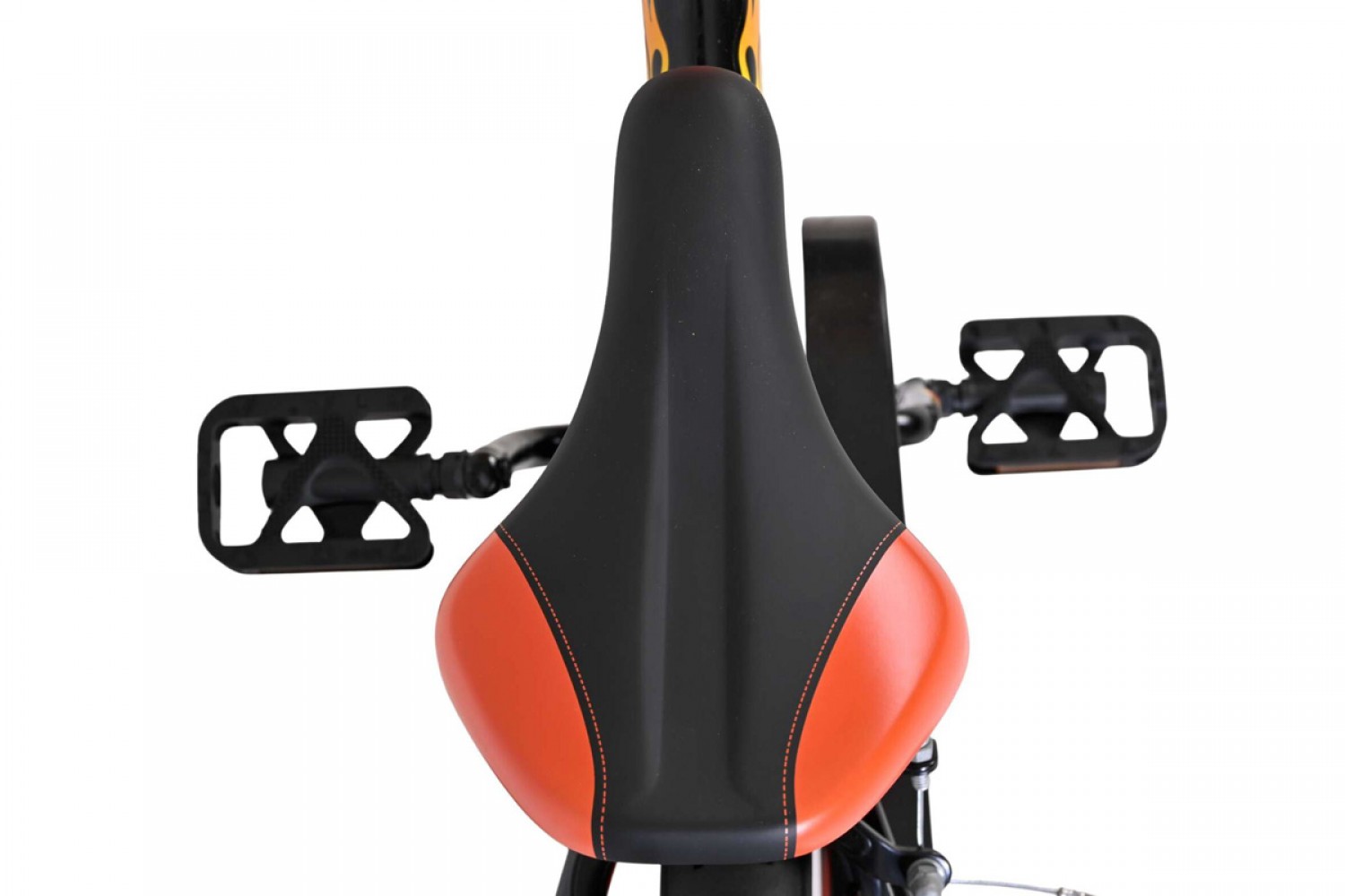 Volare Strike Kinderfiets Jongens 12 inch Zwart Oranje | Twee Handremmen