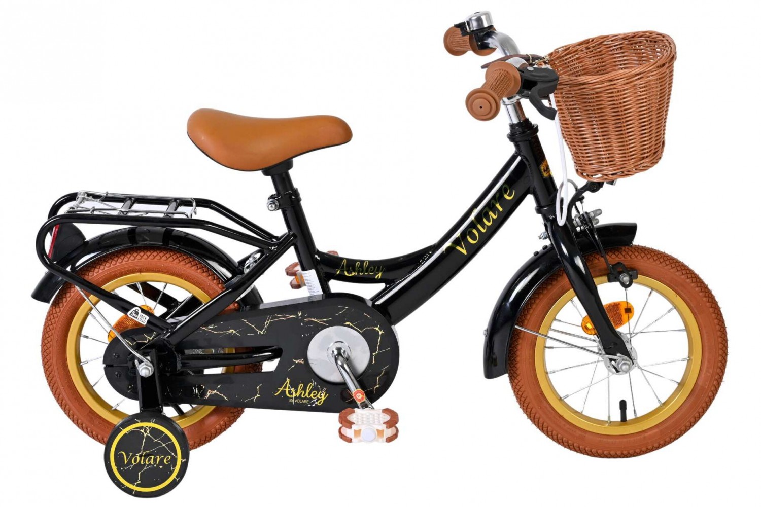 Volare Ashley Kinderfiets Meisjes 12 inch Zwart