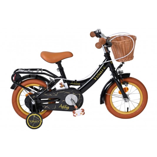 Volare Ashley Kinderfiets Meisjes 12 inch Zwart | 2 Handremmen (Geen terugtraprem)