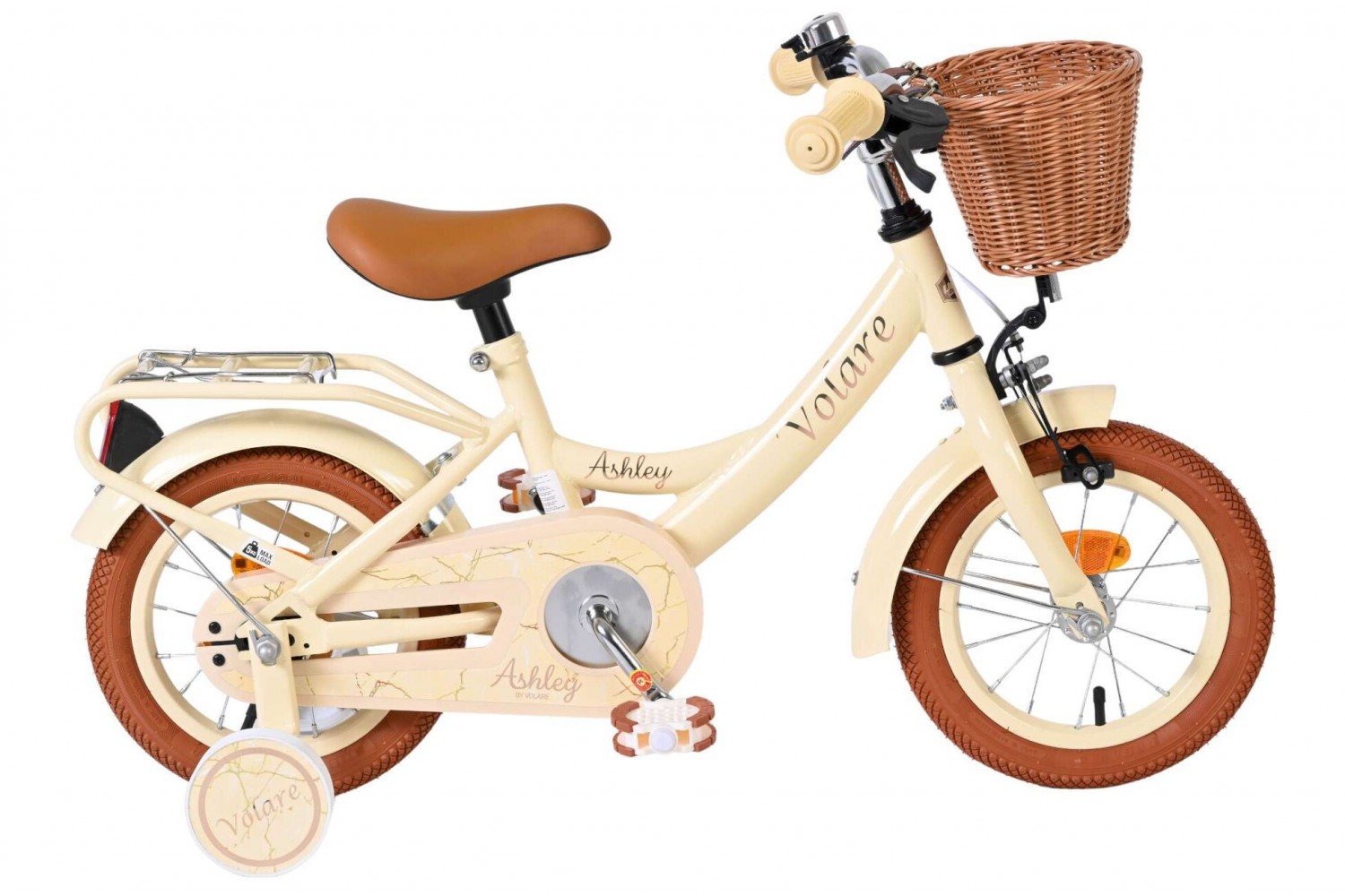 Volare Ashley Kinderfiets Meisjes 12 inch Creme