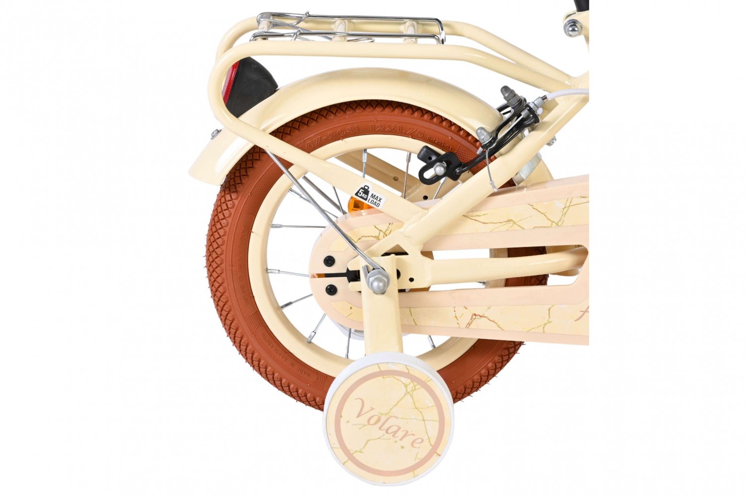 Volare Ashley Kinderfiets Meisjes 12 inch Creme | 2 Handremmen (Geen terugtraprem)