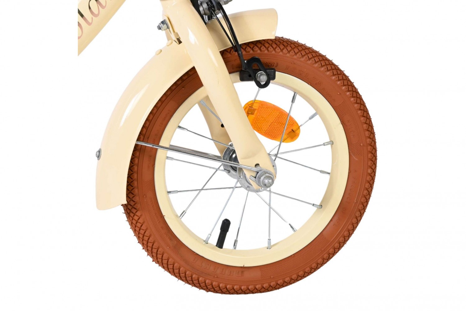 Volare Ashley Kinderfiets Meisjes 12 inch Creme | 2 Handremmen (Geen terugtraprem)