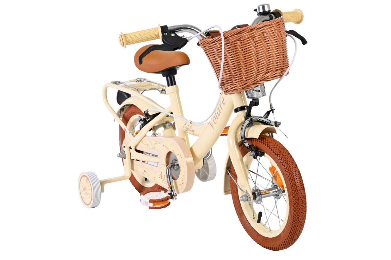 Volare Ashley Kinderfiets Meisjes 12 inch Creme | 2 Handremmen (Geen terugtraprem)