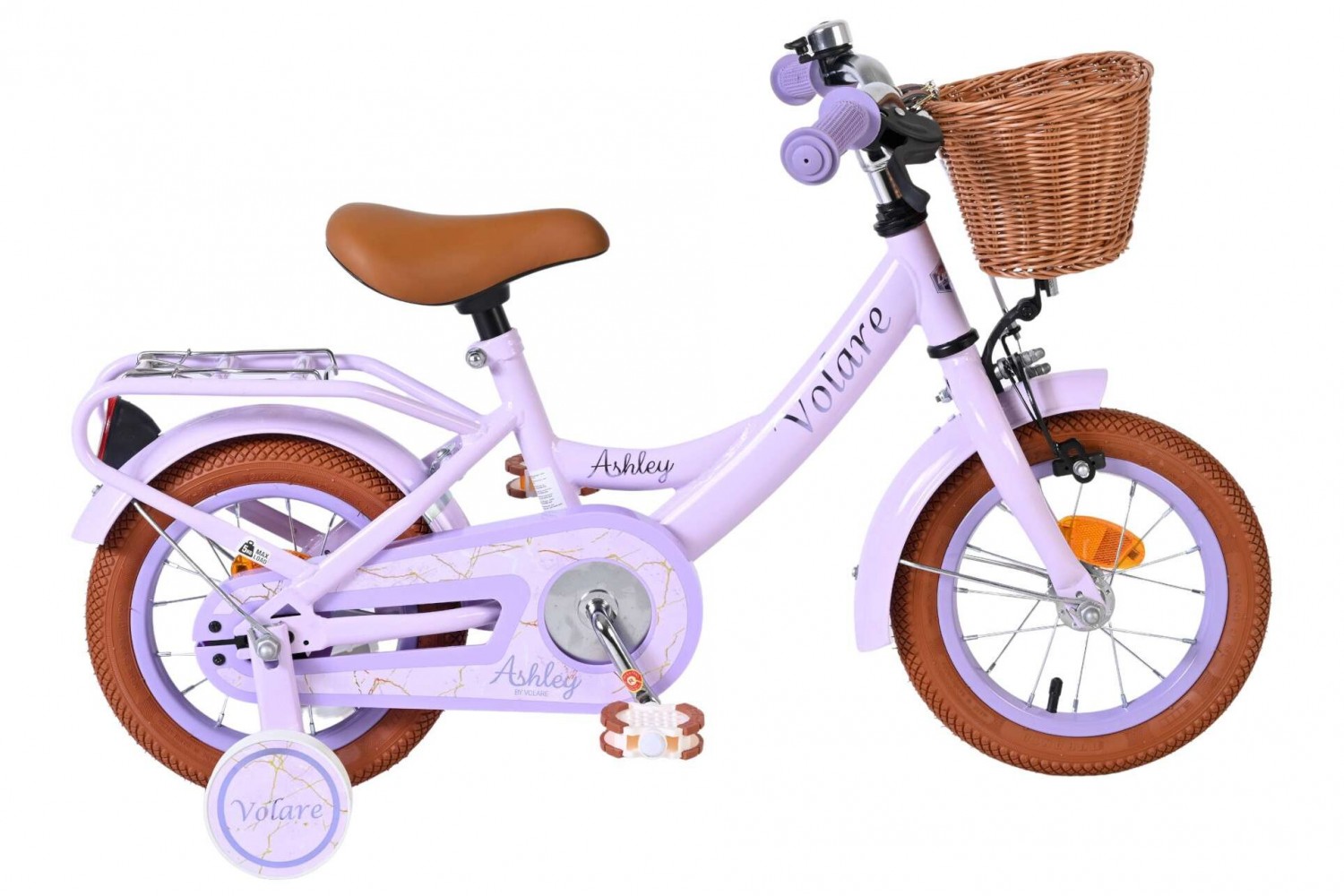 Volare Ashley Kinderfiets Meisjes 12 inch Lila Volare Ashley Kinderfiets Meisjes 12 inch Lila