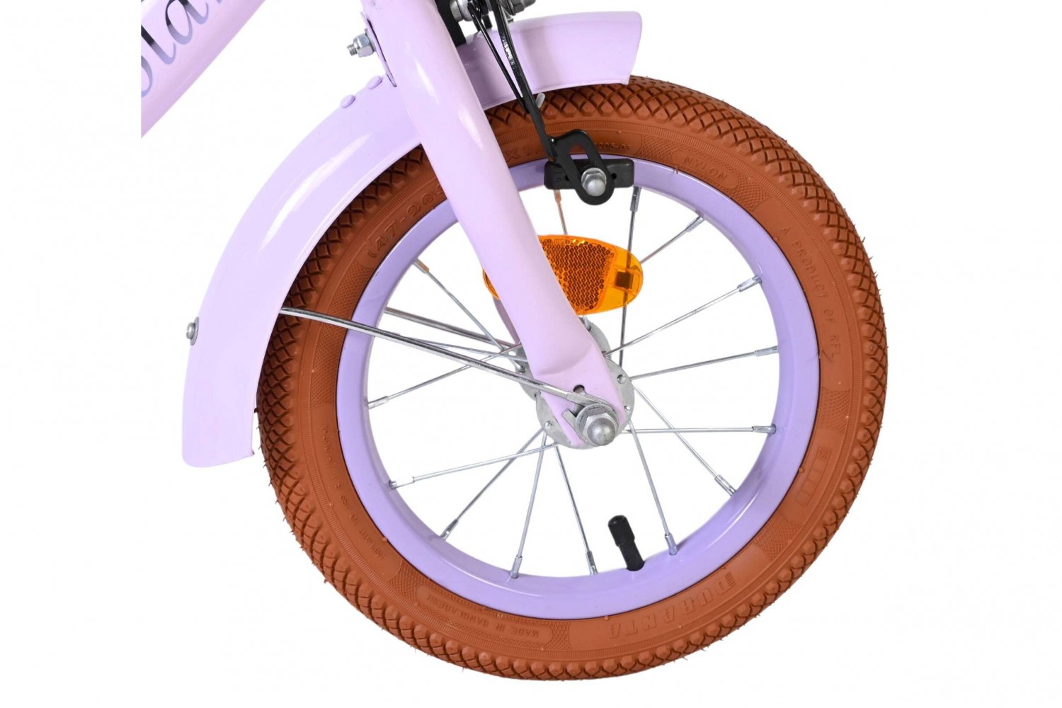 Volare Ashley Kinderfiets Meisjes 12 inch Lila | 2 Handremmen (Geen terugtraprem)