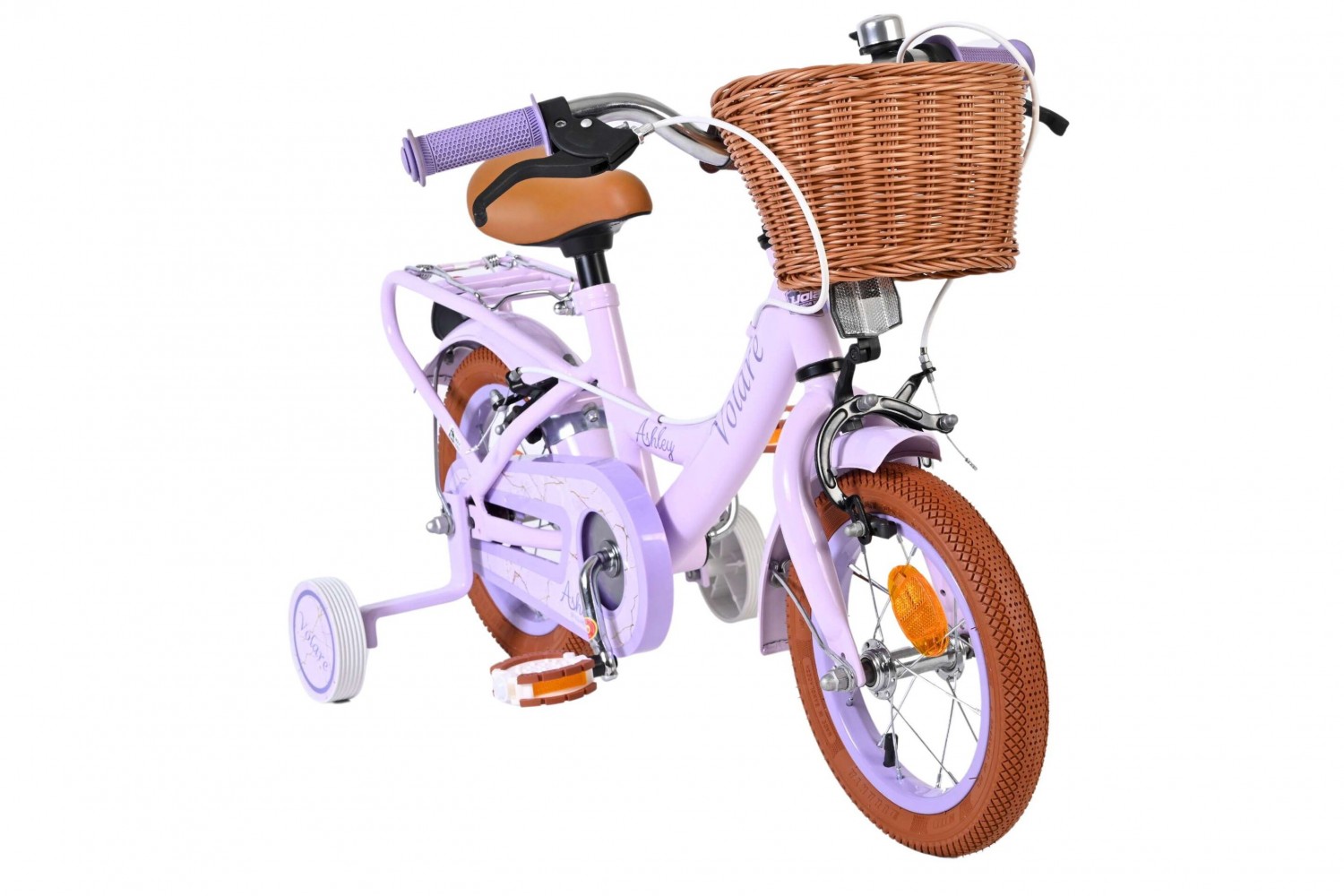 Volare Ashley Kinderfiets Meisjes 12 inch Lila | 2 Handremmen (Geen terugtraprem)