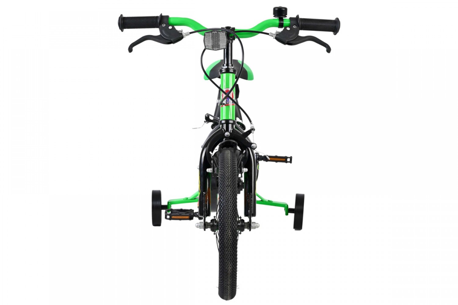 Volare Strike Kinderfiets Jongens 14 inch Zwart Groen | Twee Handremmen
