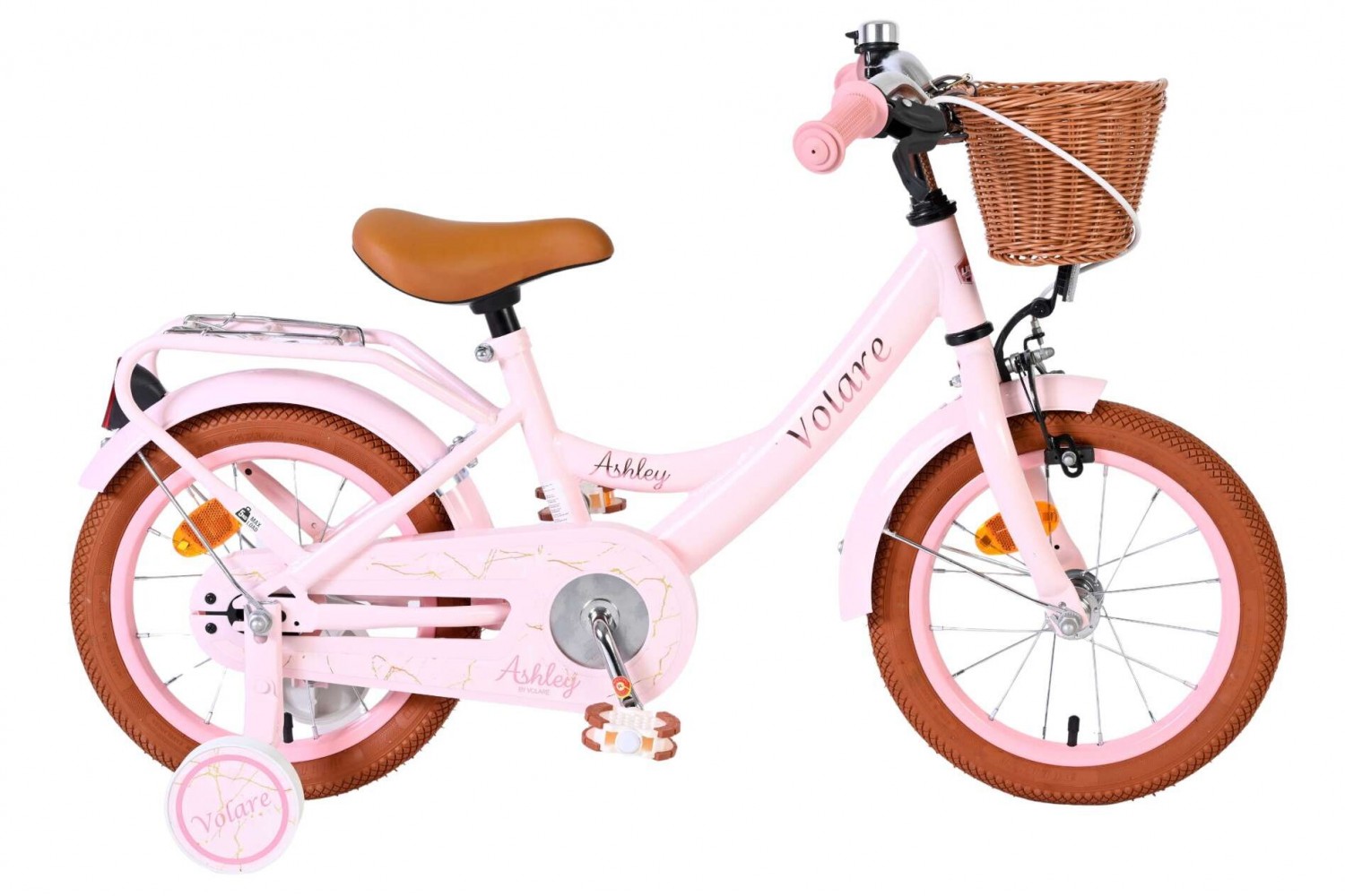 Volare Ashley Kinderfiets Meisjes 14 inch Roze