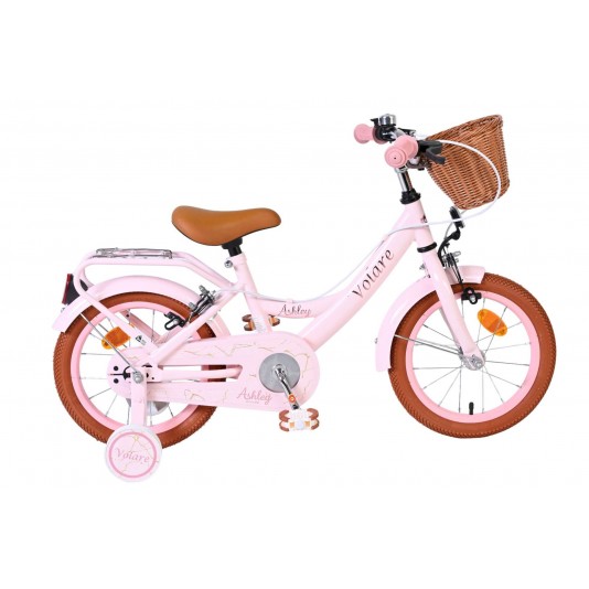 Volare Ashley Kinderfiets Meisjes 14 inch Roze | 2 Handremmen (Geen terugtraprem)