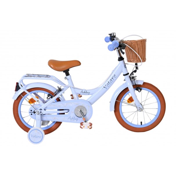 Volare Ashley Kinderfiets Meisjes 14 inch Pastel Blauw | 2 Handremmen (Geen terugtraprem)
