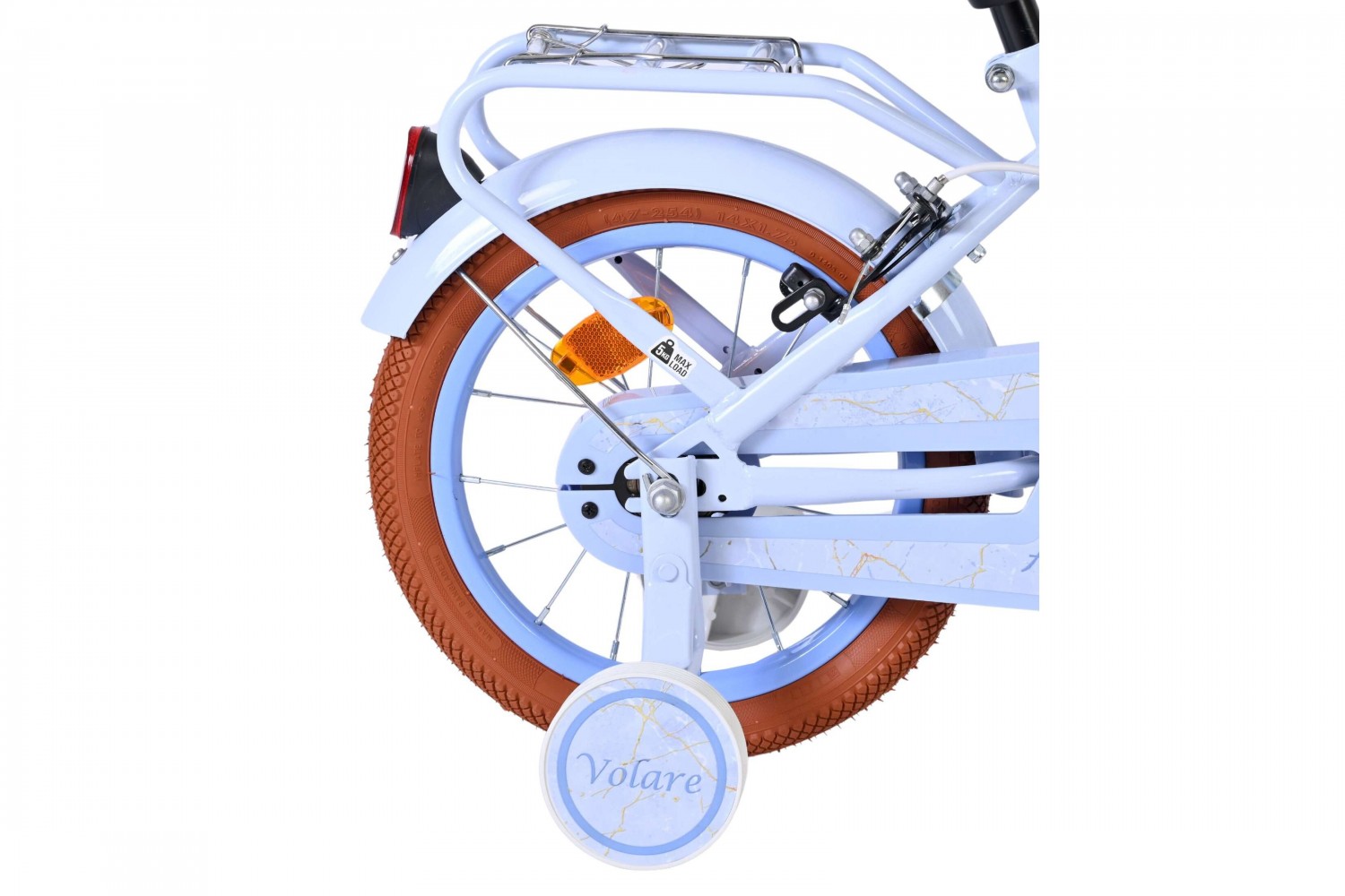 Volare Ashley Kinderfiets Meisjes 14 inch Pastel Blauw | 2 Handremmen (Geen terugtraprem)