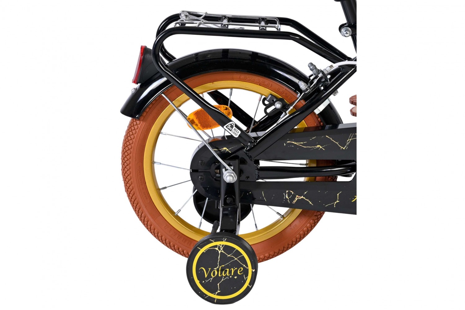 Volare Ashley Kinderfiets Meisjes 14 inch Zwart | 2 Handremmen (Geen terugtraprem)