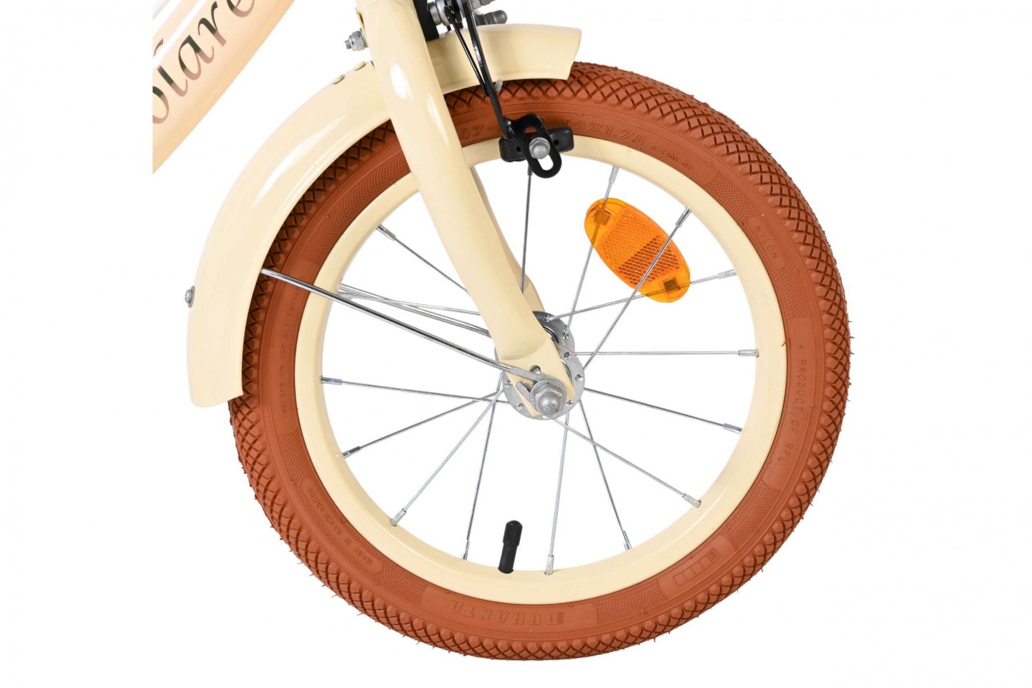 Volare Ashley Kinderfiets Meisjes 14 inch Creme | 2 Handremmen (Geen terugtraprem)