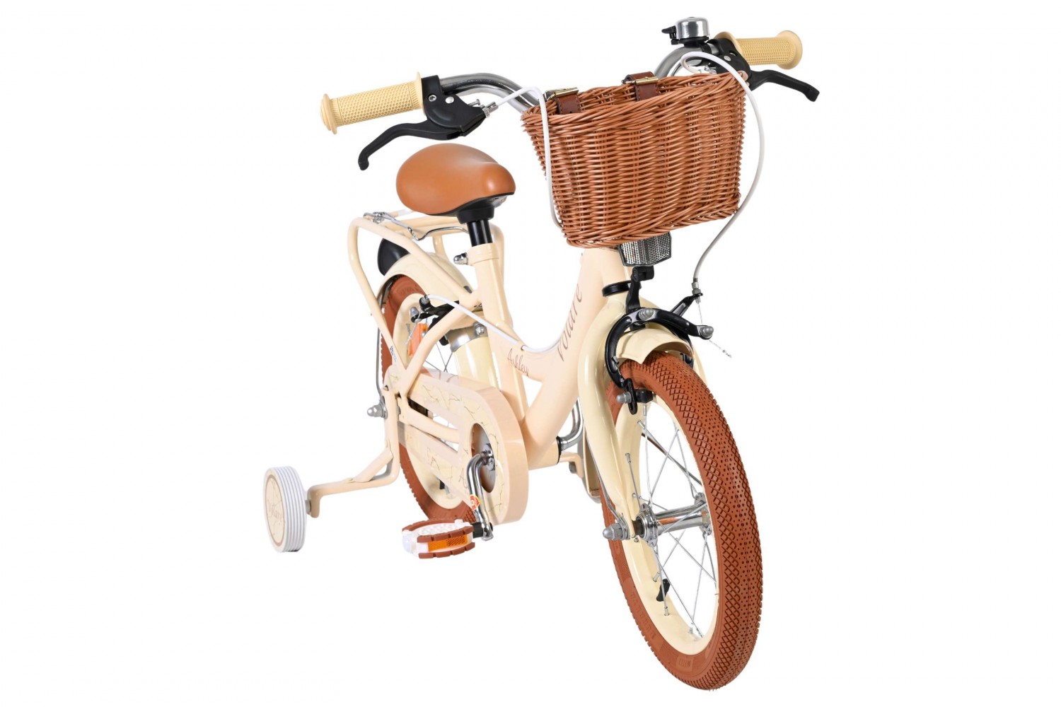 Volare Ashley Kinderfiets Meisjes 14 inch Creme | 2 Handremmen (Geen terugtraprem)