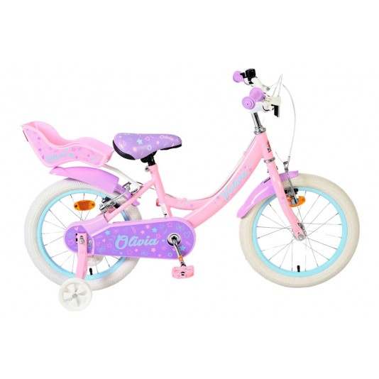 Volare Olivia Kinderfiets Meisjes 16 inch Roze | 2 Handremmen (geen terugtraprem)