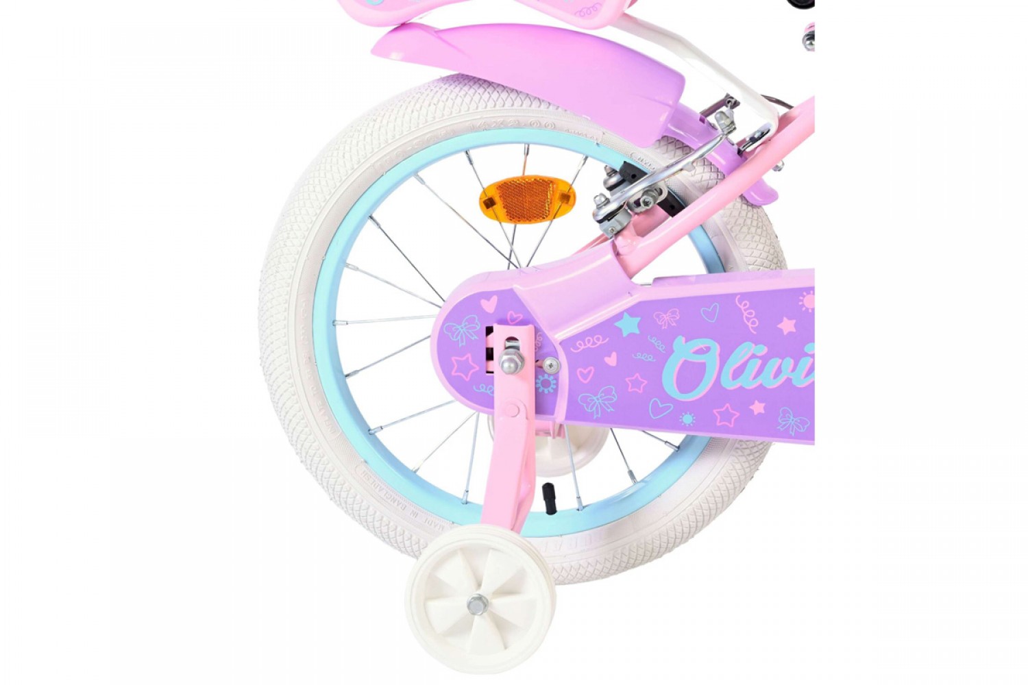 Volare Olivia Kinderfiets Meisjes 16 inch Roze | Twee Handremmen