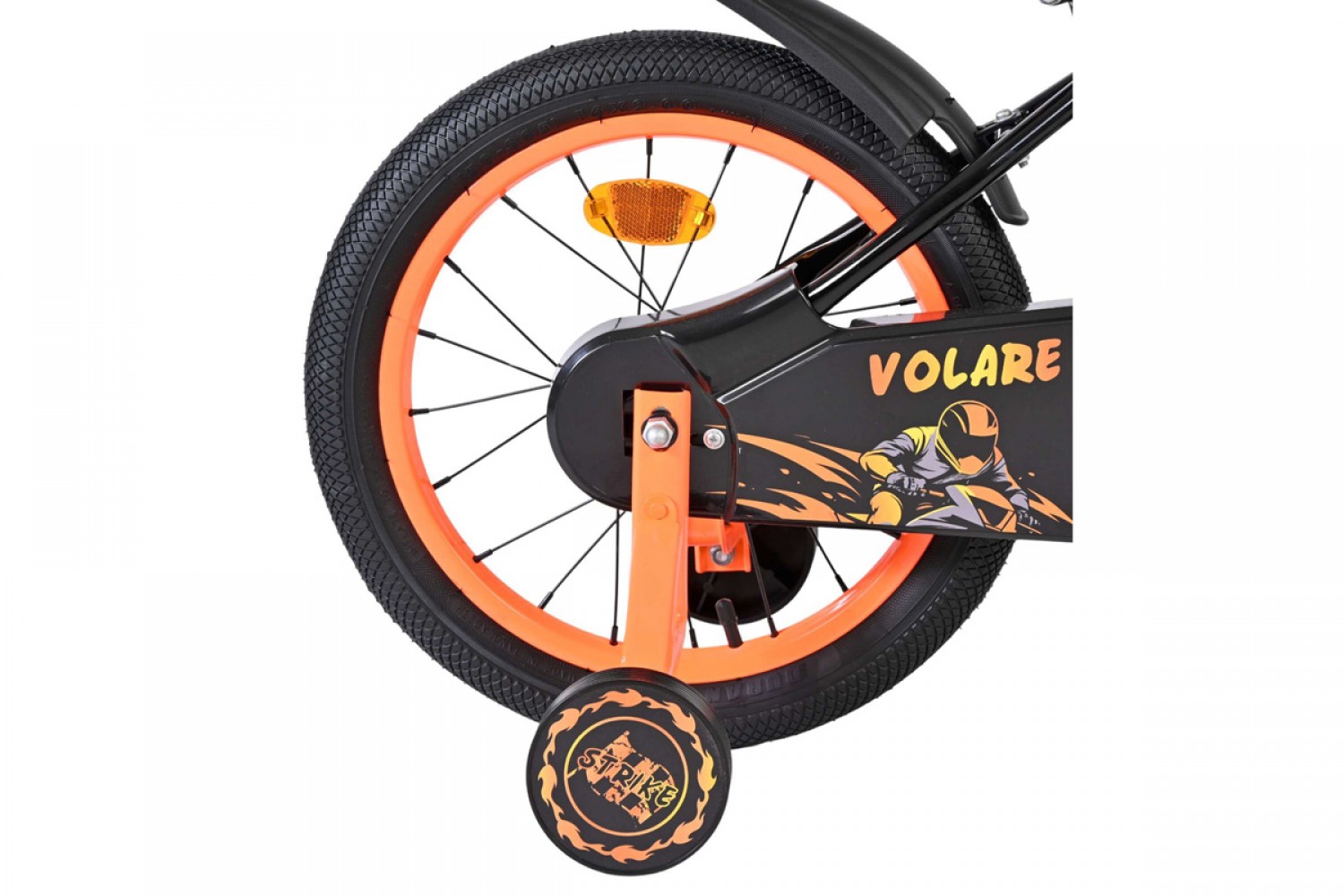 Volare Strike Kinderfiets Jongens 16 inch Zwart Oranje