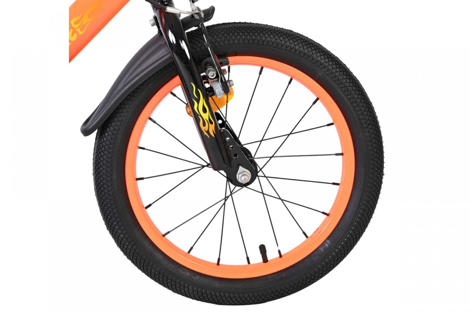 Volare Strike Kinderfiets Jongens 16 inch Zwart Oranje | Twee Handremmen
